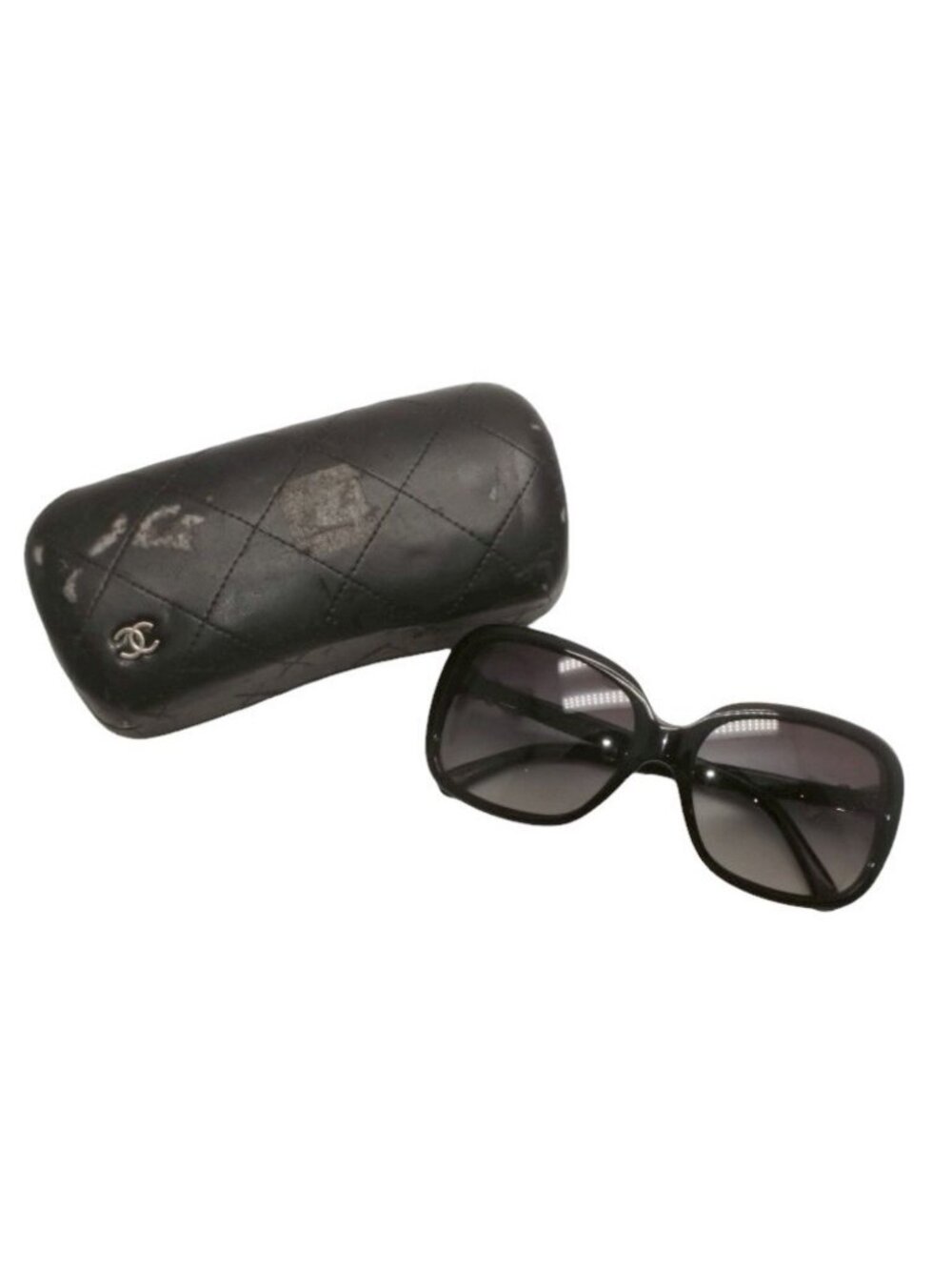 Chanel Sunglasses Eyewear CC Logo White Black